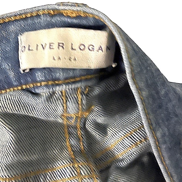Oliver Logan Crosby Relaxed‎ Taper Slow Denim Distressed Jean - Picture 4 of 14